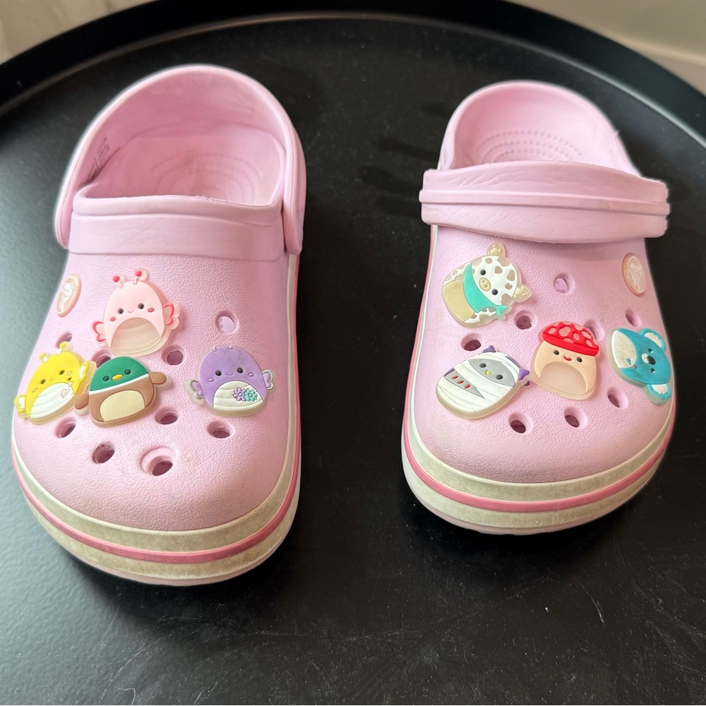 CROCS Kids Crocband Crocs with Squishmallow Gibbitz—Pink